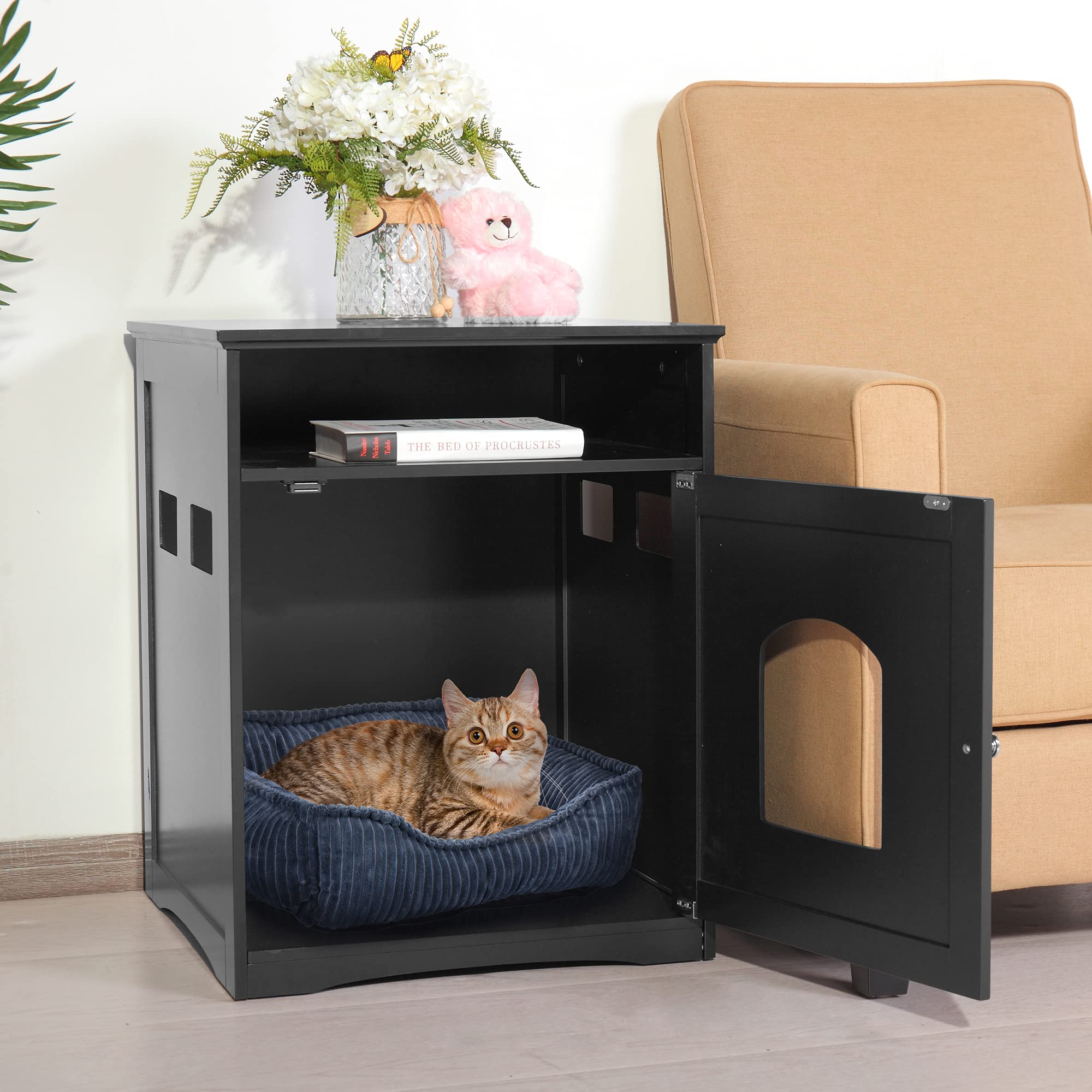 COZIWOW Enclosed Litter Box Enclosure Furniture Hidden