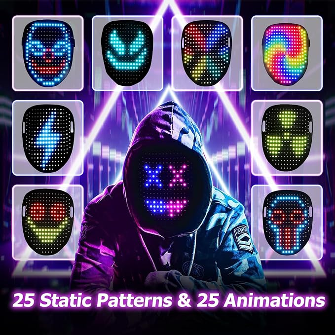 Mr.Pang LED Mask Light up Mask with Gesture Sensing