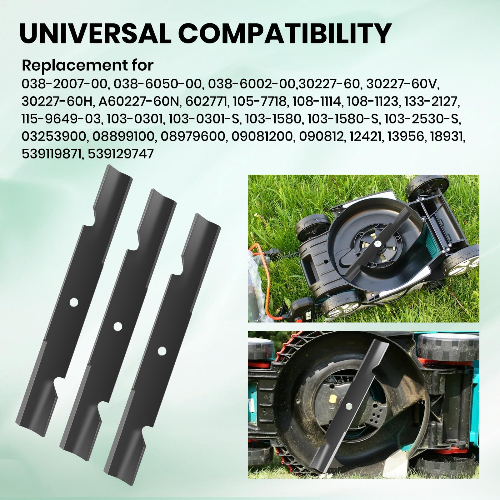 BAW Amazon.com : (3 Pack) 60 Inch Mower Blades Fit for Bad Boy