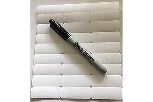 Precut Iron On Labels for Clothes: 200-Pack Precut Writable Name Tag Stickers