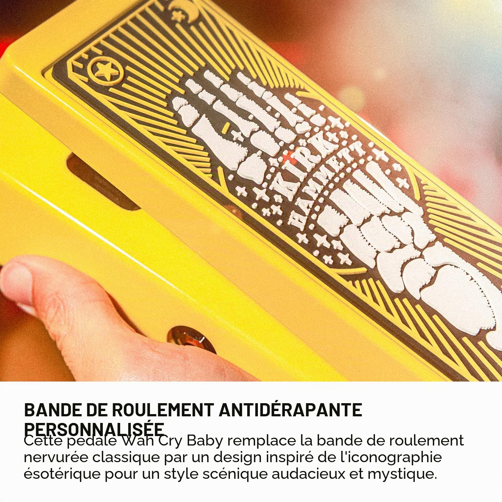 Jim Dunlop Kirk Hammett Cry Baby Wah Yellow Sparkle Edition KH95Y