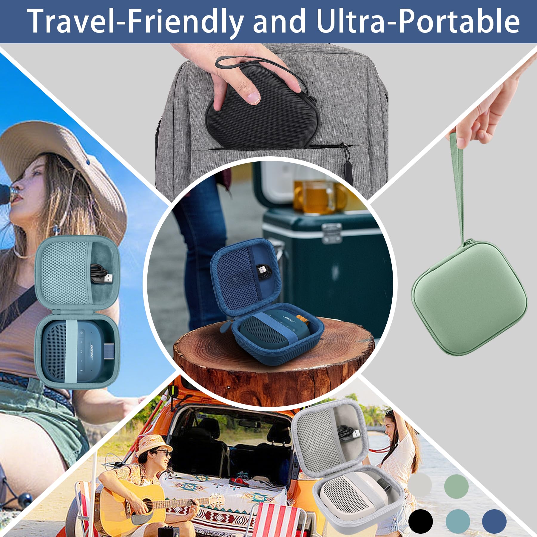 co2CREA Duro Viajar Caja Estuche Funda para Bose SoundLink Micro (2nd Gen) / Micro Altavoz(Funda Solo,Case Only)