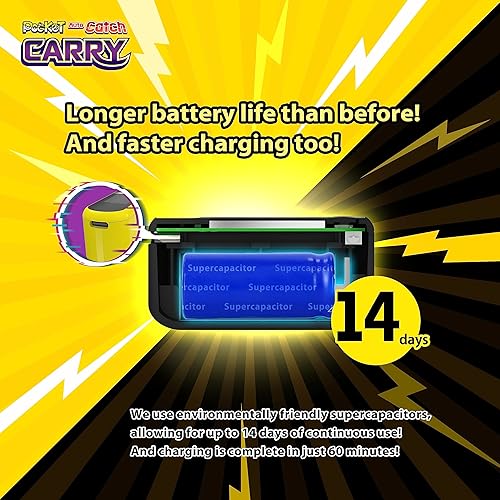 Miniatura 7 de Brook Pocket Auto Catch Carry - Dual Accounts Portable Version of Auto Catch Pocket Monsters, Auto Catcher, Go plus accessory (Pika Yellow)