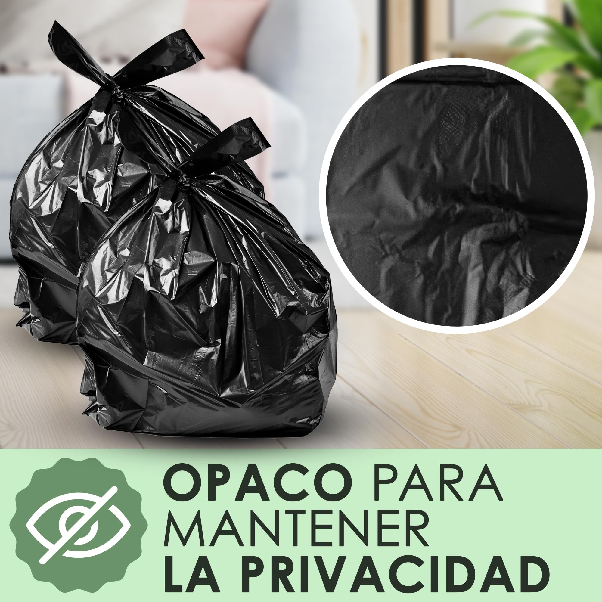 Paquete de 100 Bolsas Pañales Adulto - Bolsas Grandes Negras para Contenedor Pañales de Adulto, Resistentes, Desechables y Sin Fragancia - 15% Más Gruesas - Bolsas para Tirar Pañales