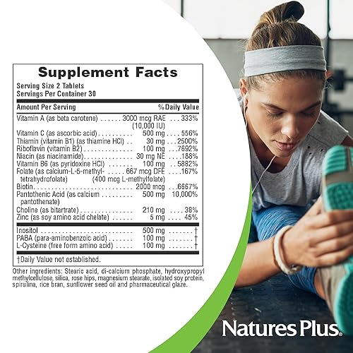 Miniatura 4 de NaturesPlus Ultra Hair, liberación sostenida, 60 tabletas vegetarianas, suplemento natural para el crecimiento del cabello para hombres y mujeres,