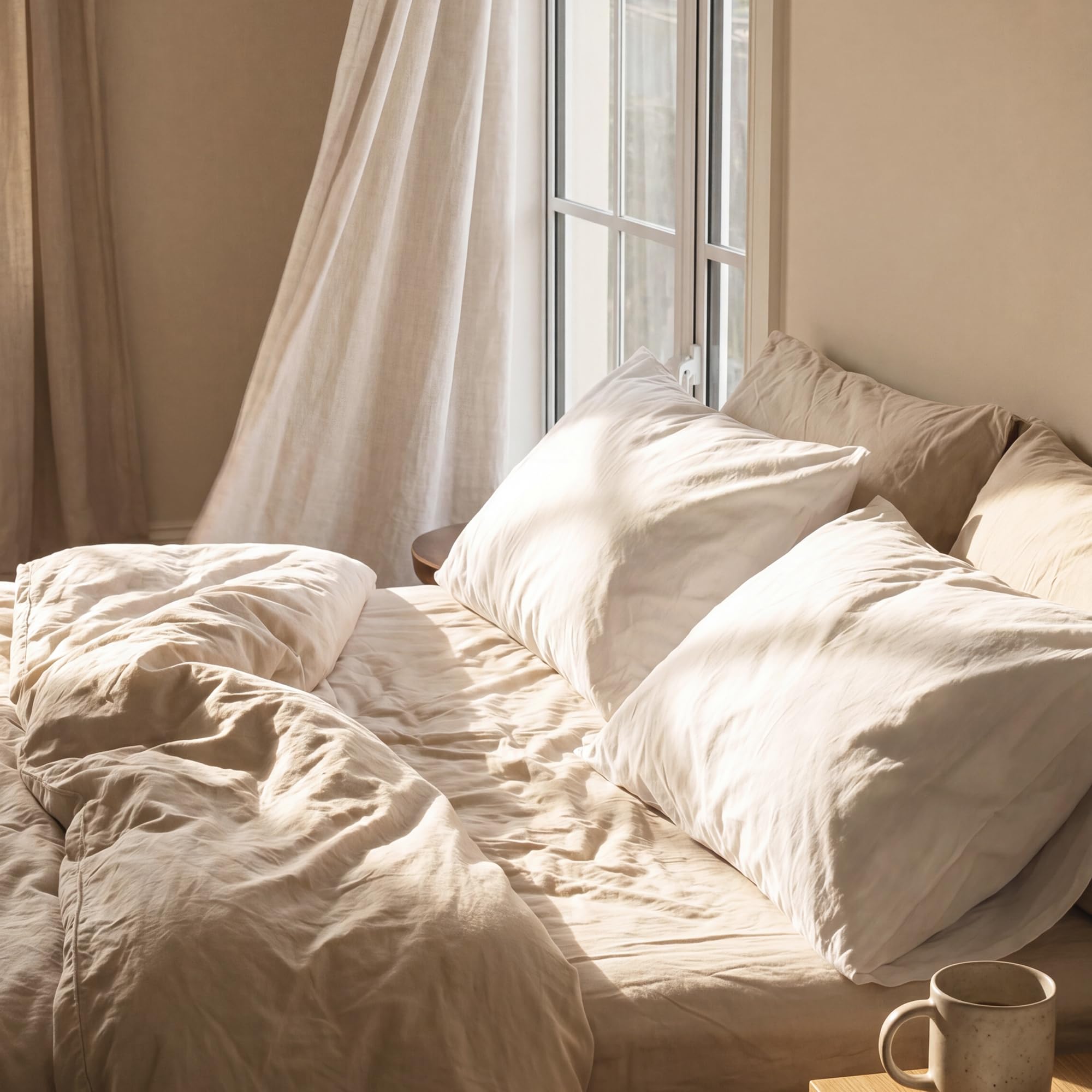 Organic - Juego de Funda Nórdica - Cama 90/105 cm - Gris Niebla - 100% Algodón Orgánico - Made in Portugal