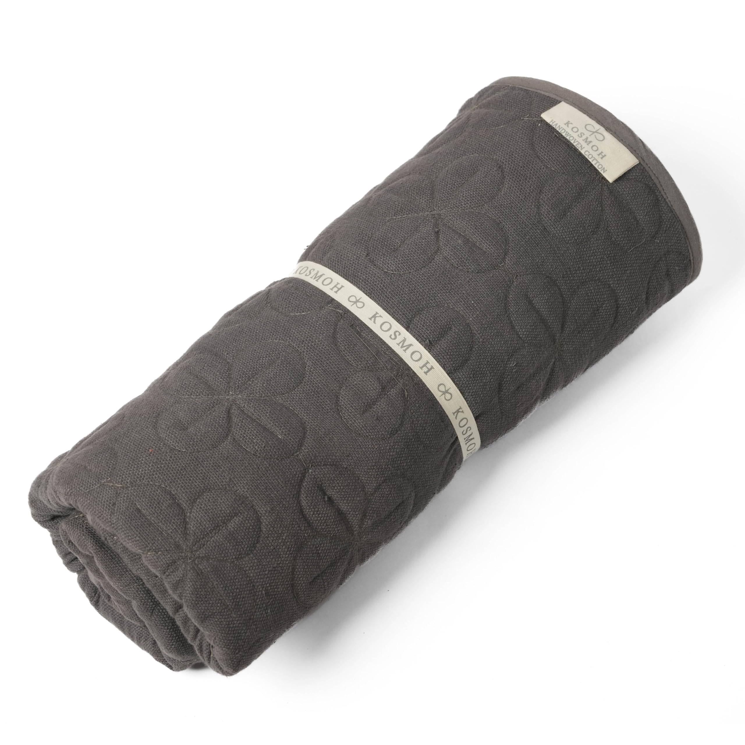 KOSMOH Handmade Organic Cotton Yoga Mat Natural Yoga Mat 72"x26" - Non Slip Workout Mat 8mm Thick - Exercise, Workout, & Fitness Mat Made of 100% Cotton for Indoor & Outdoor Use Meditation Mat (Grey) (B0CJQD375R) Amazon Price History, Amazon Price Tracker