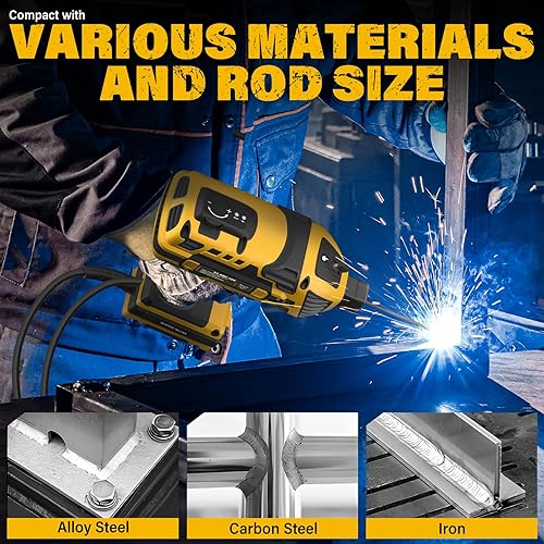 Miniatura 3 de Máquina de soldadura portátil, pistola soldadora eléctrica de mano de 110 V ARC con inversor IGBT 5 ajuste de corriente variable, se adapta a