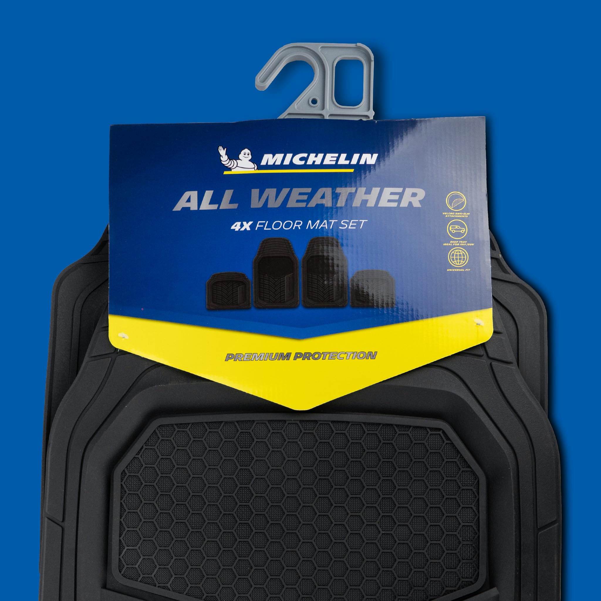 MICHELIN Juego de Alfombrillas de Coche de Ajuste Universal prémium 4x4/Crossover