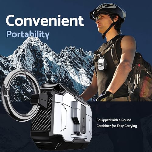 Miniatura 6 de DASFOND Armor - Funda para auriculares para Airpods Pro 2, cuerpo completo, protección a prueba de golpes, soporte de carga inalámbrica con llavero,