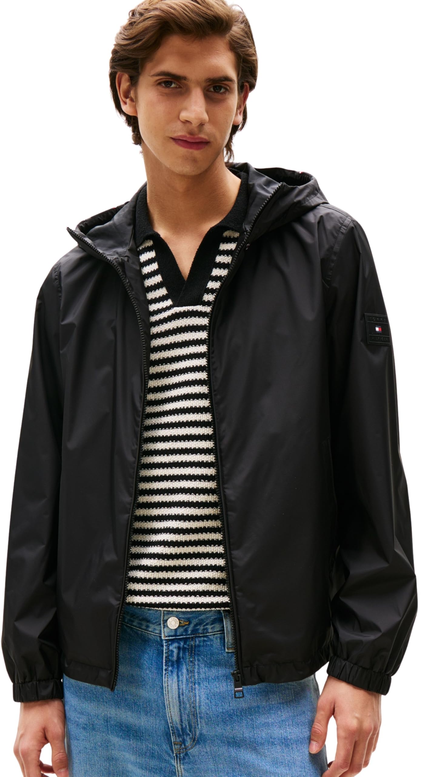 Tommy Hilfiger Men’s Transitional Hoodie, Black (Black), S