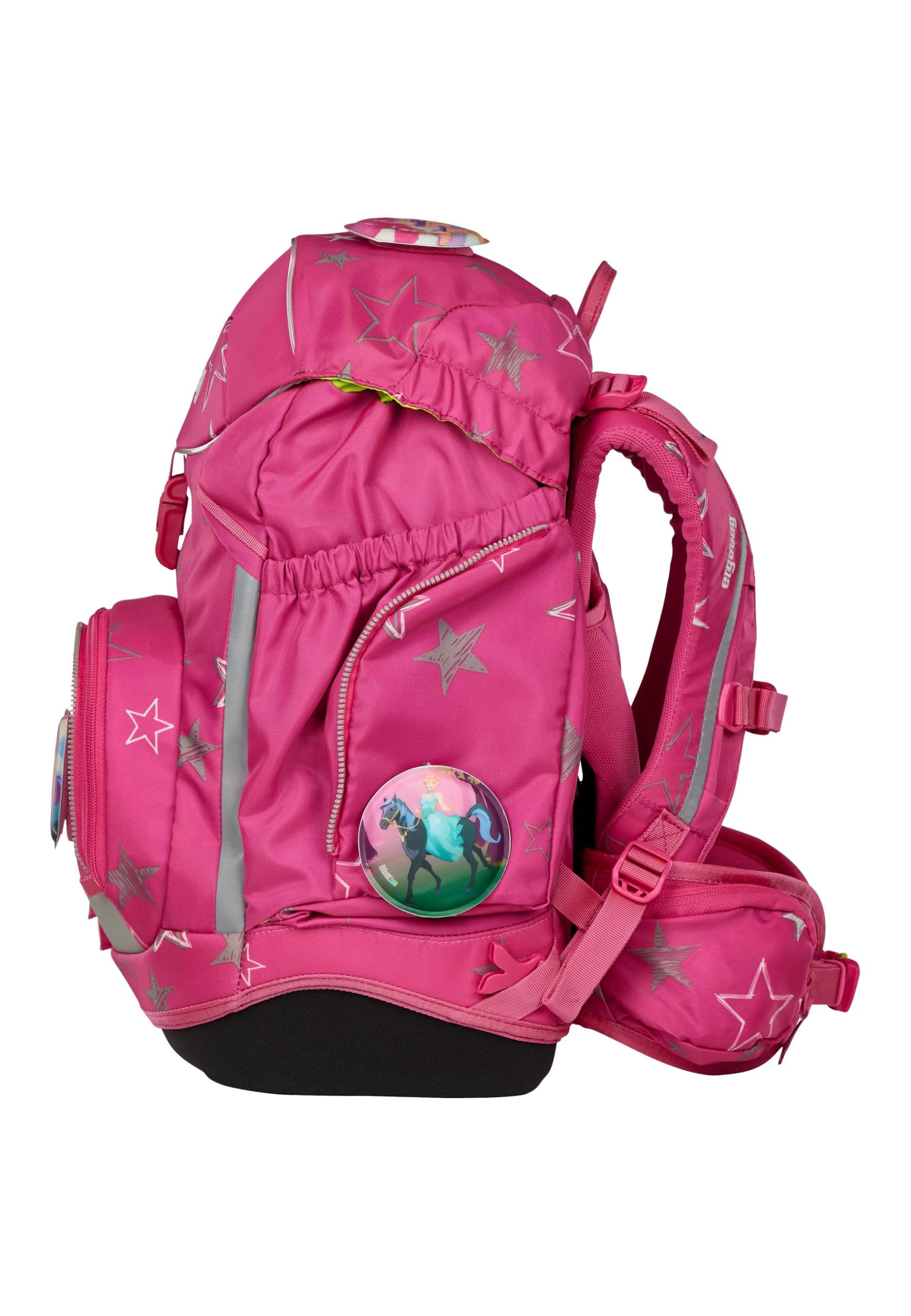 ergobag Schulranzen-Set Pack Set Bundle SternzauBär - Pink | Ergonomischer Schulrucksack flexibel, 7-teiliges Set für die 1. Klasse Grundschule, für Mädchen und Jungen, AW25/26