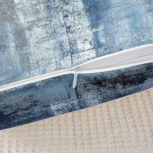 Miniatura 4 de Juego de 2 fundas de almohada degradadas para hombres y mujeres, juego de 2 fundas de almohada de pintura al óleo de 24 x 24 pulgadas, fundas de