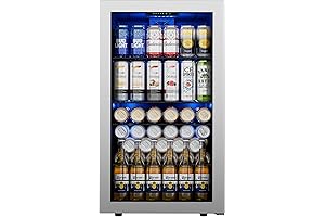 Whynter BBR-332BL 3.35 Cu. Ft. Beverage Refrigerator 140 can Capacity Black Stainless Steel Beverage Fridge