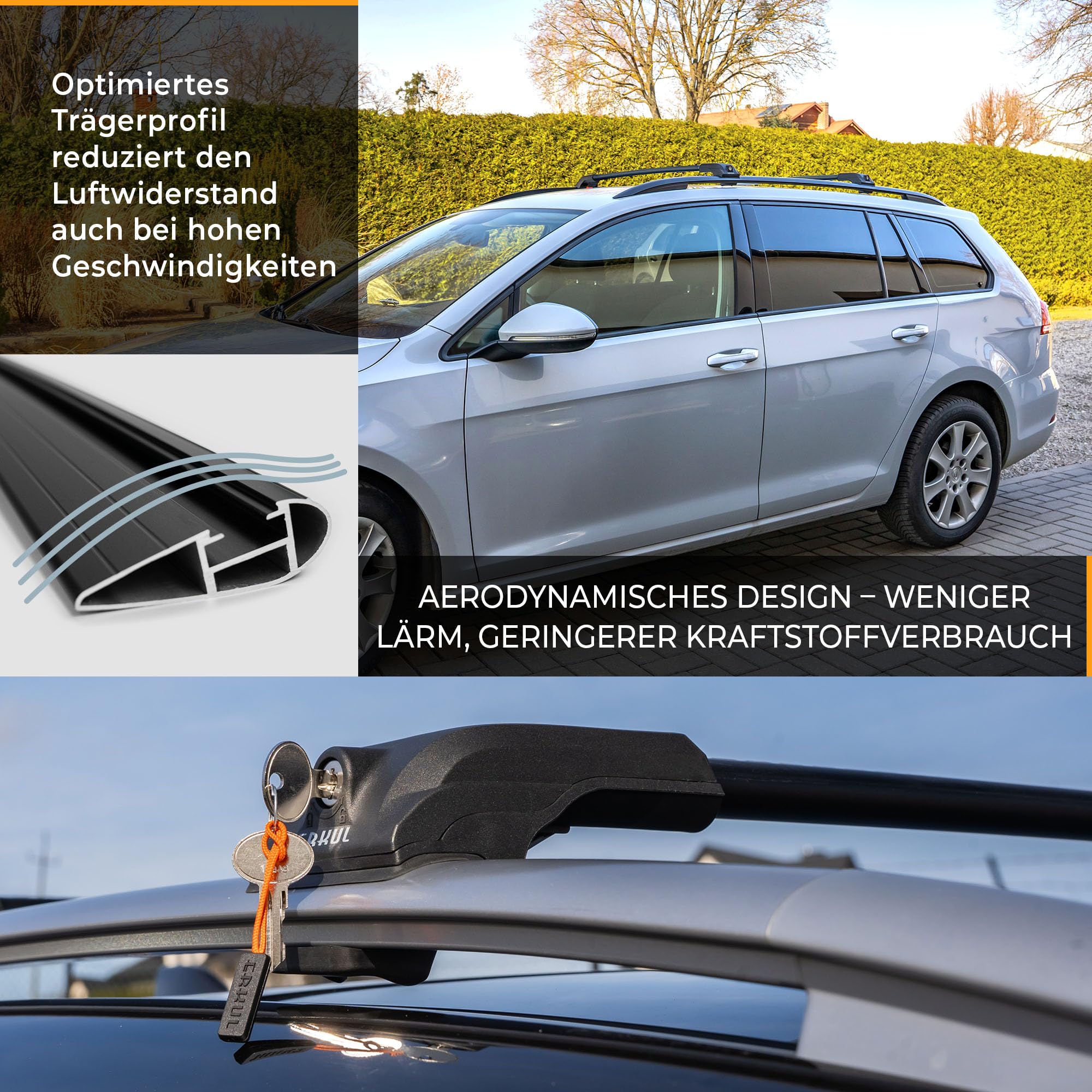 CHROMEMASTER Dachträger Dachgepäckträger für Ford Transit Custom 2012-2023 | Querträger aus leichtem und robustem Aluminium; Dachträger für Dachbox, Fahrradträger, Dachkorb, Dachplattform und Leiter
