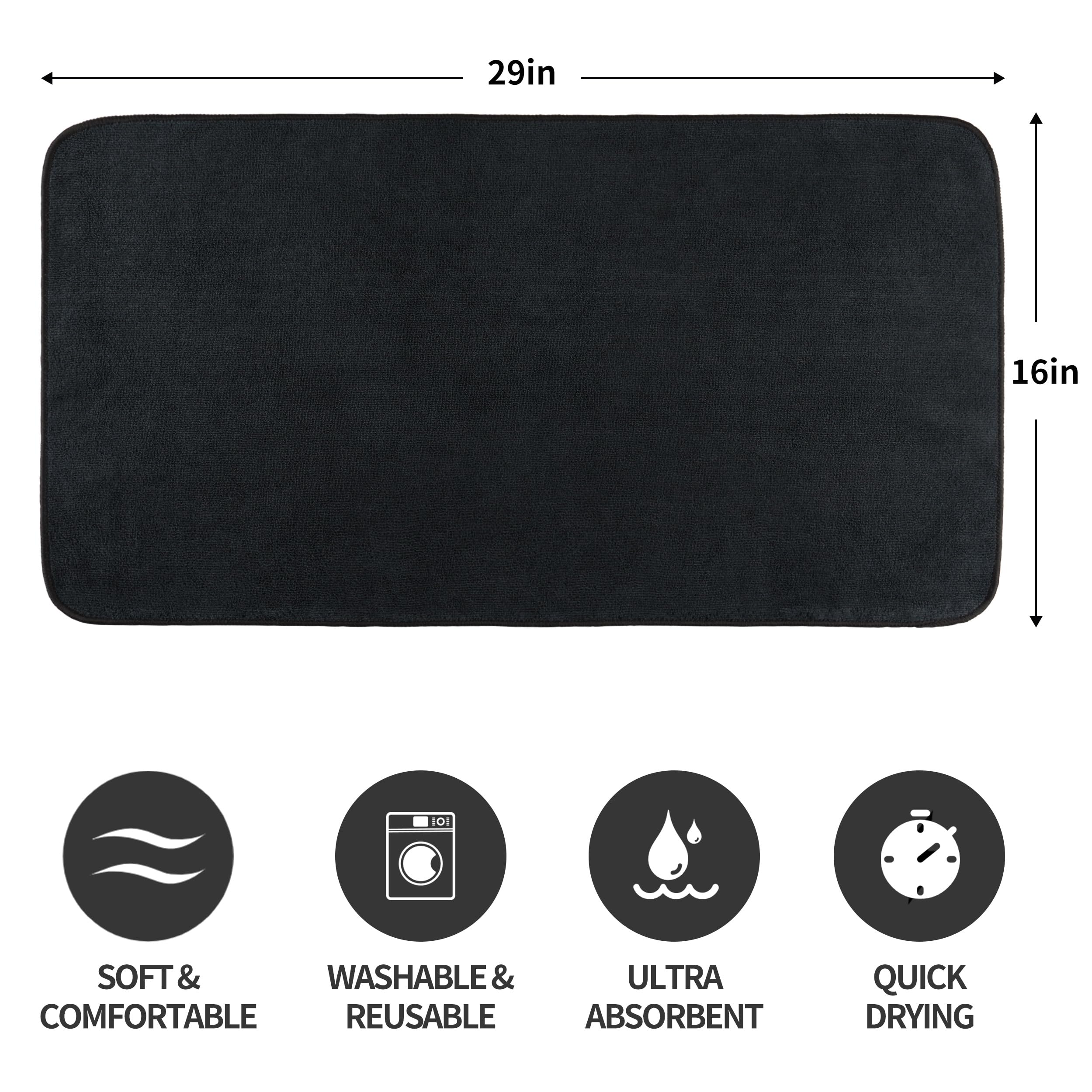 MICROFI Toallas de microfibra para secado de cabello, 40.6 x 73.6 cm, paquete de 4, secado rápido, sin pelusas