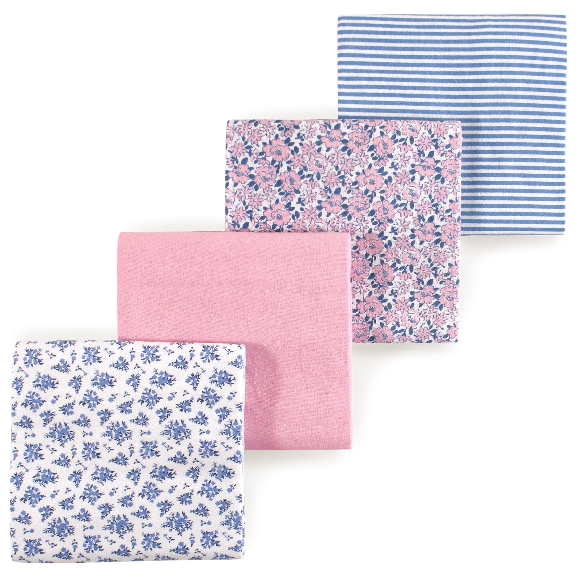 Luvable Friends Little Treasure Flannel Receiving Blankets 4pk