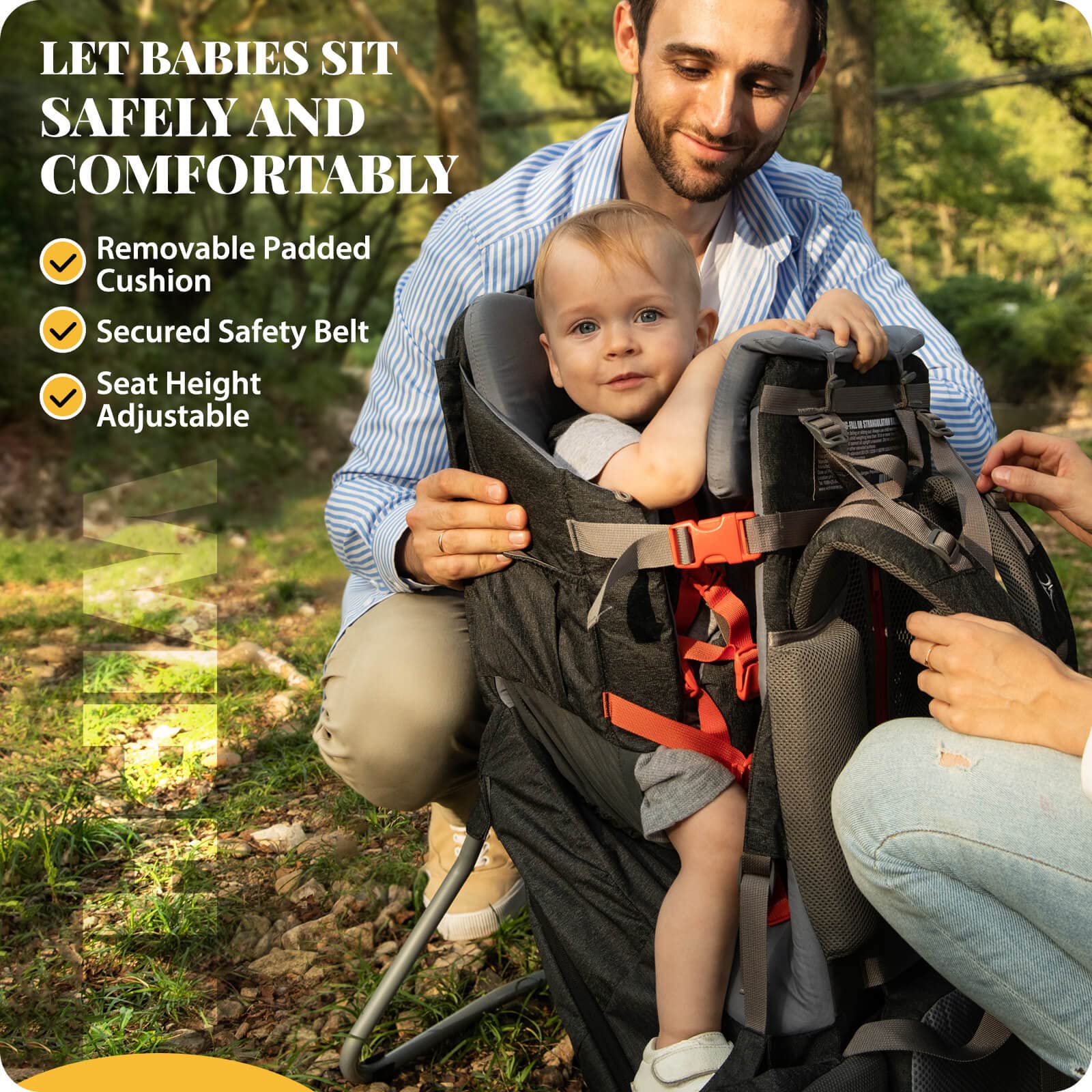 WIPHA Hiking Backpack Carrier,Lightweight Toddler Shoulder - View #9
