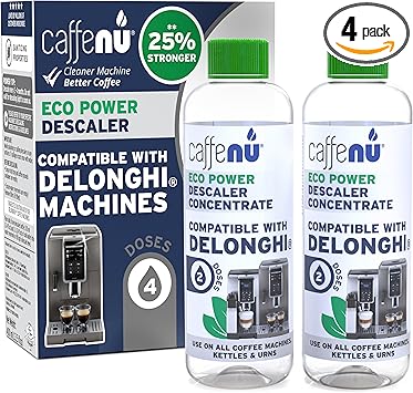 Caffenu | Descaler Liquid Delonghi 400 ml | Part of the Delonghi descaler set | Part of your barista accessories set | 2 applications