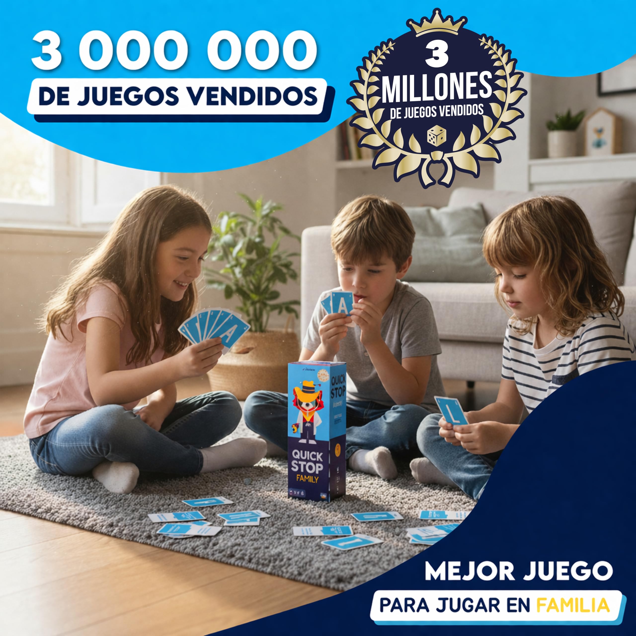 QuickStop (Amigos y Familia) - Dinámico y Divertido - De 2 a 7 Jugadores - Gran Premio del Juguete 2024 - Regalo Navidad