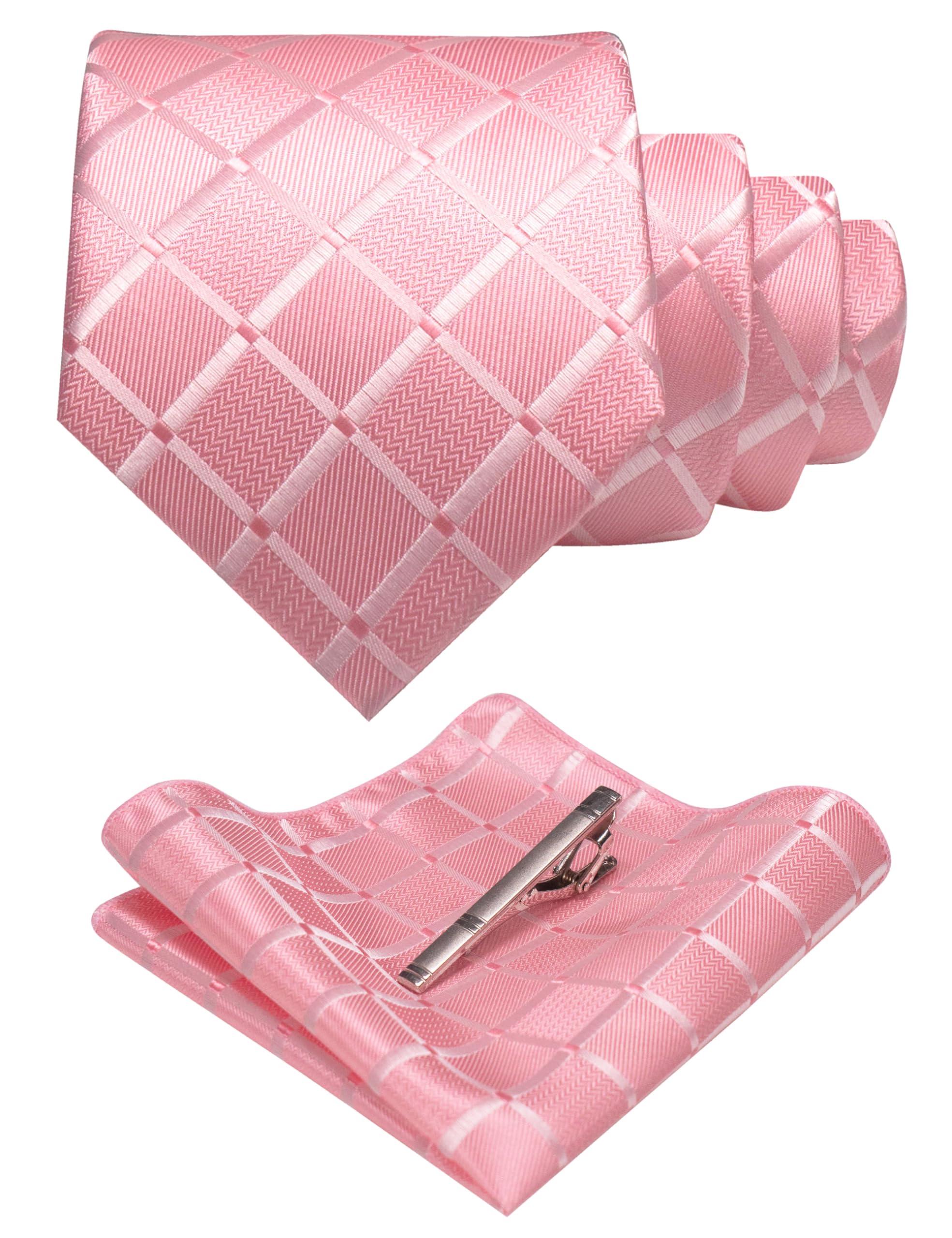 Set Camicia Elegante Uomo Cromoncent Con Cravatta E Pochette Abbinata - Rosa Chiaro, Small