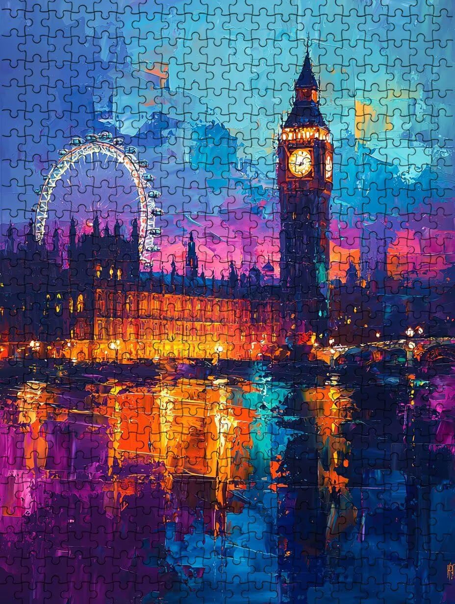 Puzzle 4000 sztuk, diabelski młyn Big Ben dla dorosłych 4000, drewniane puzzle, klasyczne gry edukacyjne, niemożliwe wyzwanie, rodzina gier, kreatywny prezent DX0YL1-708