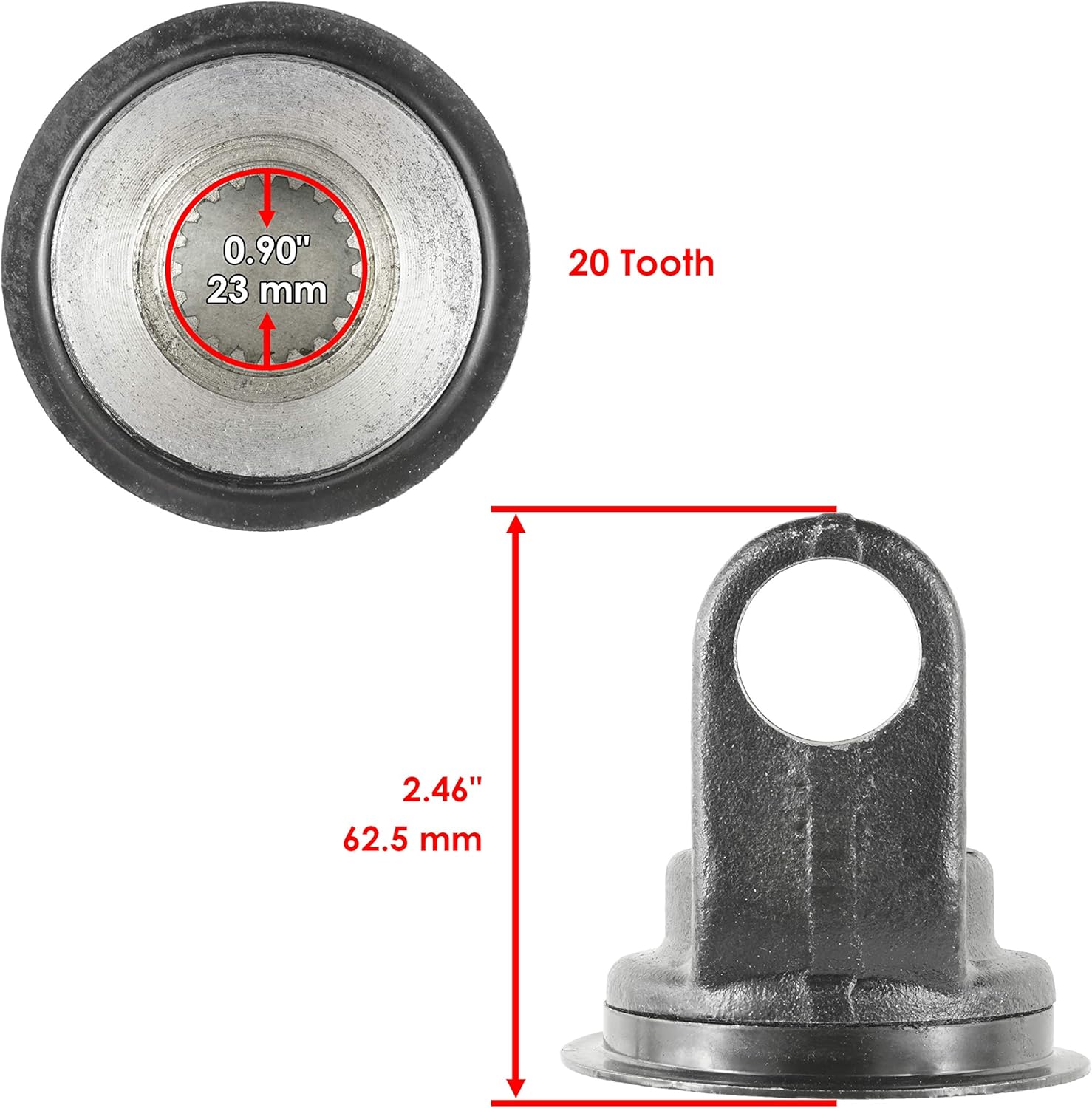 Caltric Front Propeller Shaft Yoke Compatible with Suzuki 27130-27H01 27130-27H00