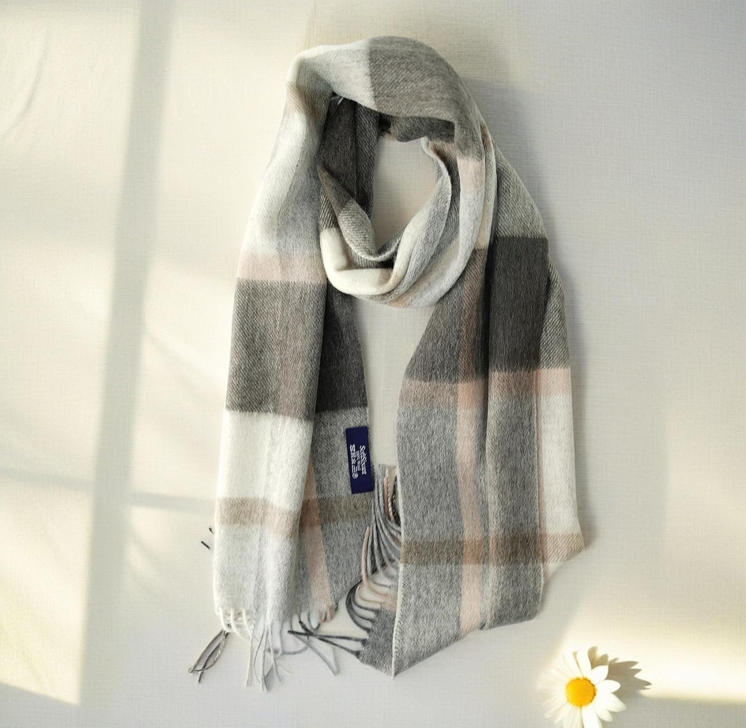 Cold Weather Wool Scarves, Lightweight Natural Pure Wool Winter Scarf For Women, 70.8" X 11.8",A Warm Winter Gift - Image 4