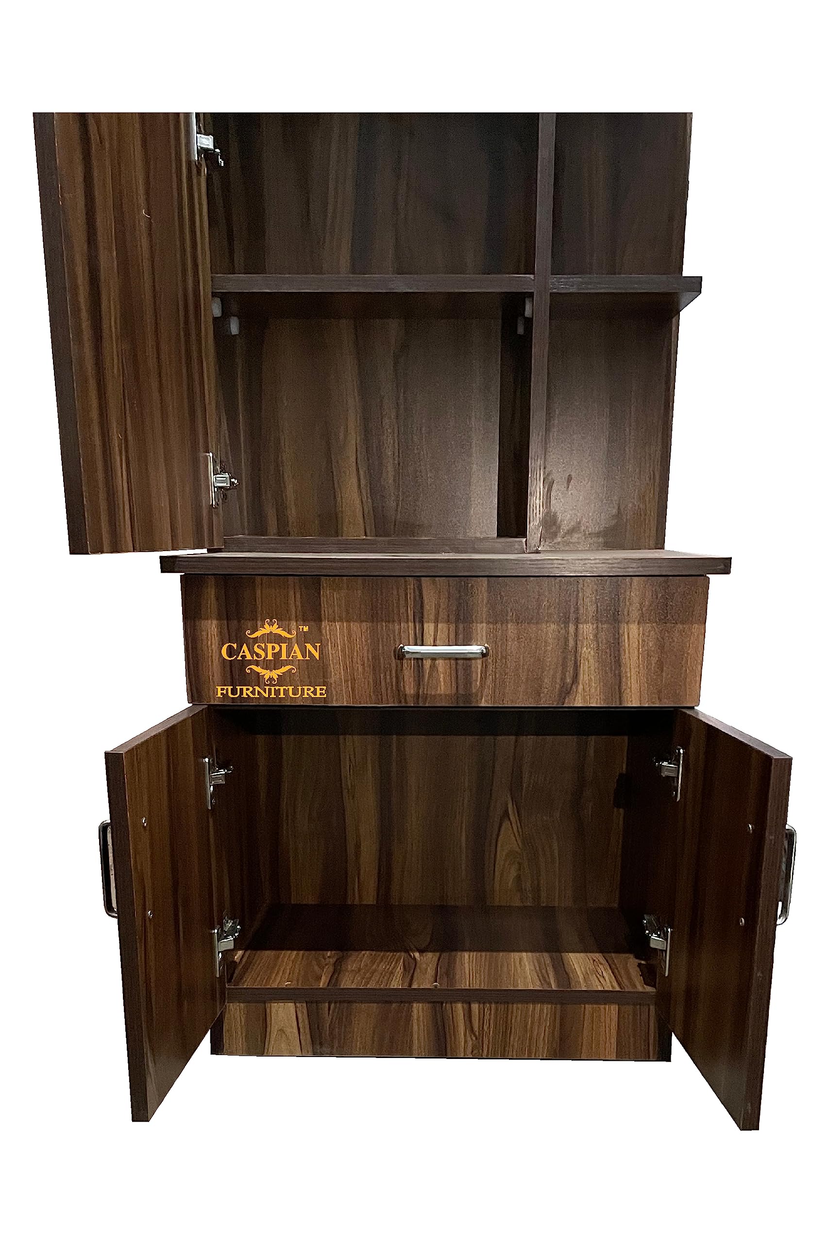 CASPIAN Furniture Dressing Table with Shelves and Drawer || Make up Table|| Organizer for Room Engineered Wood Dressing Table Classical Streak Brown 72 * 13 * 24 4