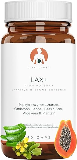 LAX+ 7-in-1, Lassativo forte per Stitichezza e Sollievo dalla Costipazione, Ammorbidente per...