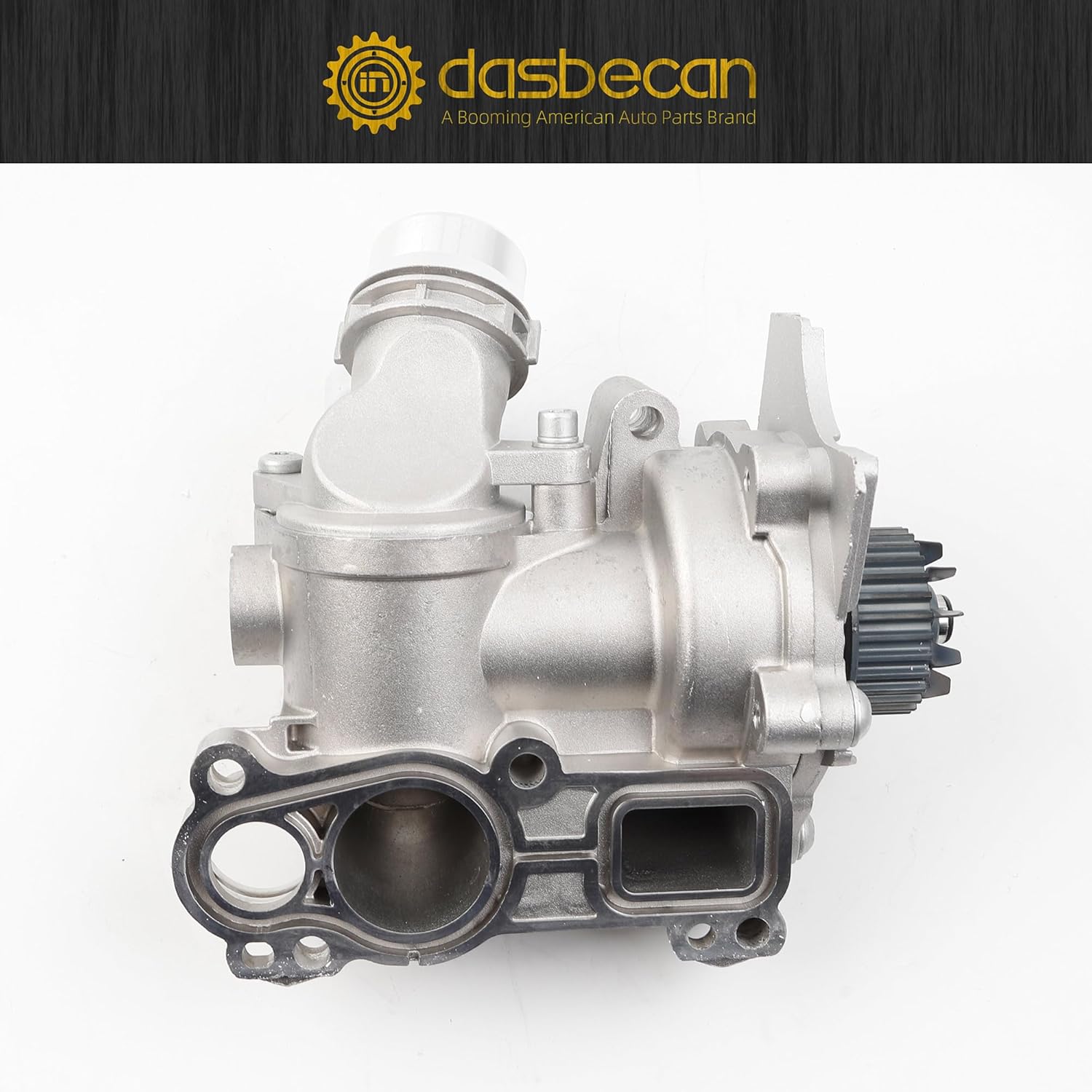 Dasbecan Aluminum Electric Engine Water Pump Assembly Replaces# 06H121026CQ 06H121026AB Compatible with 2008-2016 Audi A3 A4 A5 A6 Q3 Q5 TT VW Beetle CC Eos GTI Jetta Passat Tiguan 2.0L 2.0T