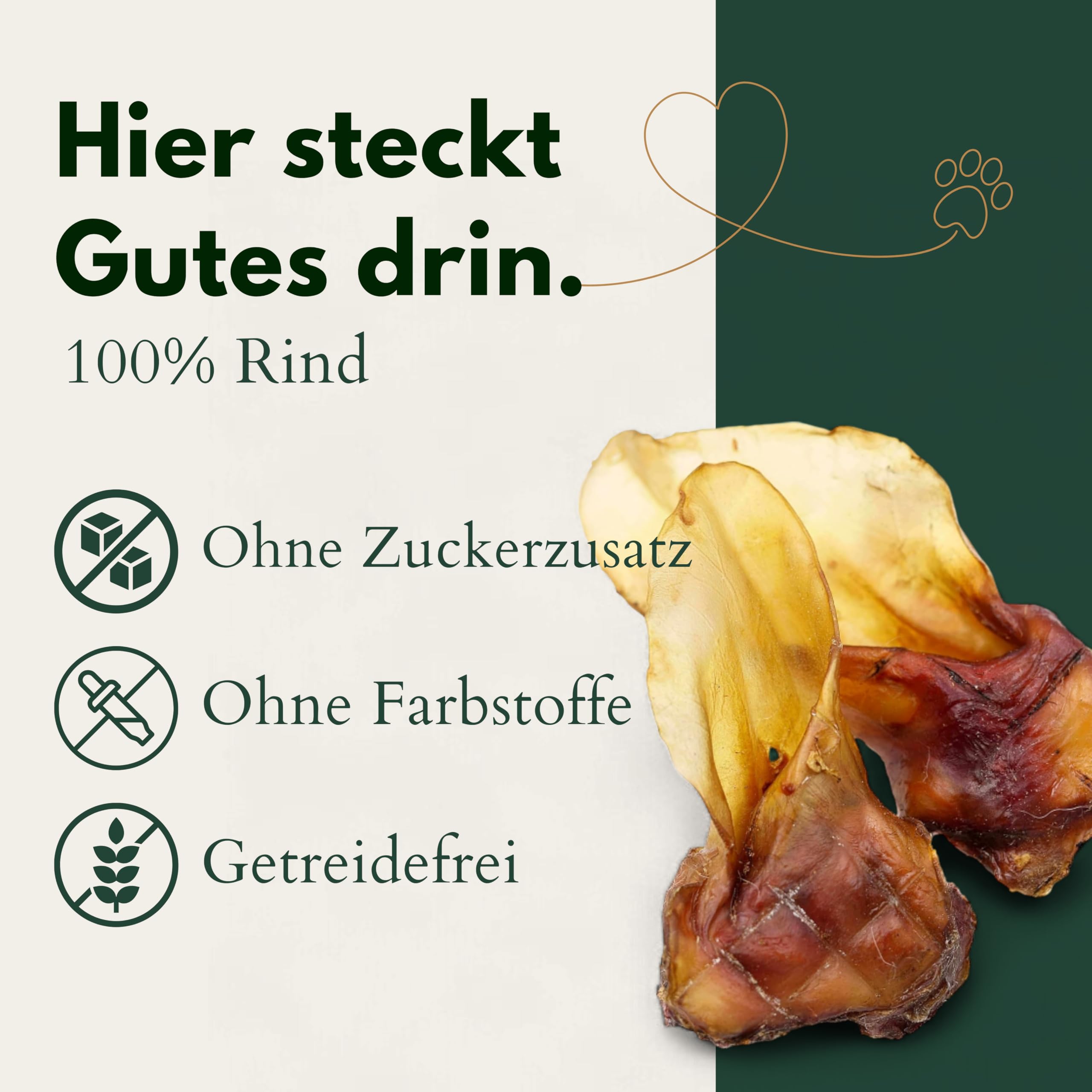 BREERs Oreilles de bœuf séchées avec coquillage pour chiens 2 kg de fabrication allemande Article à mâcher pour petits et grands