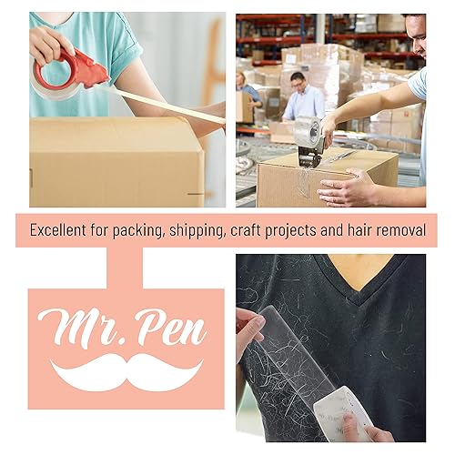Miniatura 5 de Mr Pen - Cinta de embalaje paquete de 6 2 pulgadas de ancho 60 yardas cinta de envío cinta de embalaje cinta de embalaje transparente cinta de
