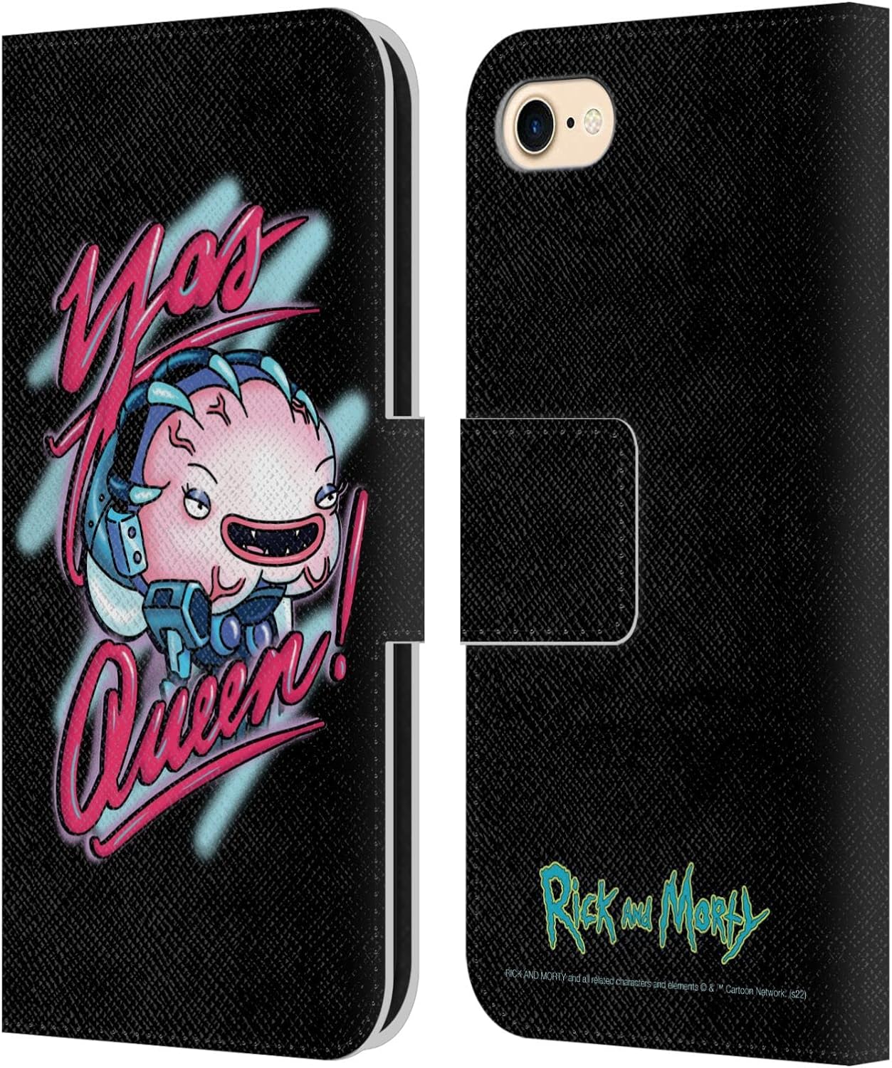 Head Case Designs Officially Licensed Rick and Morty Character Art Season 5 Graphics Leather Wallet Case Compatible with Apple iPhone 7/8 / SE 2020 & 2022