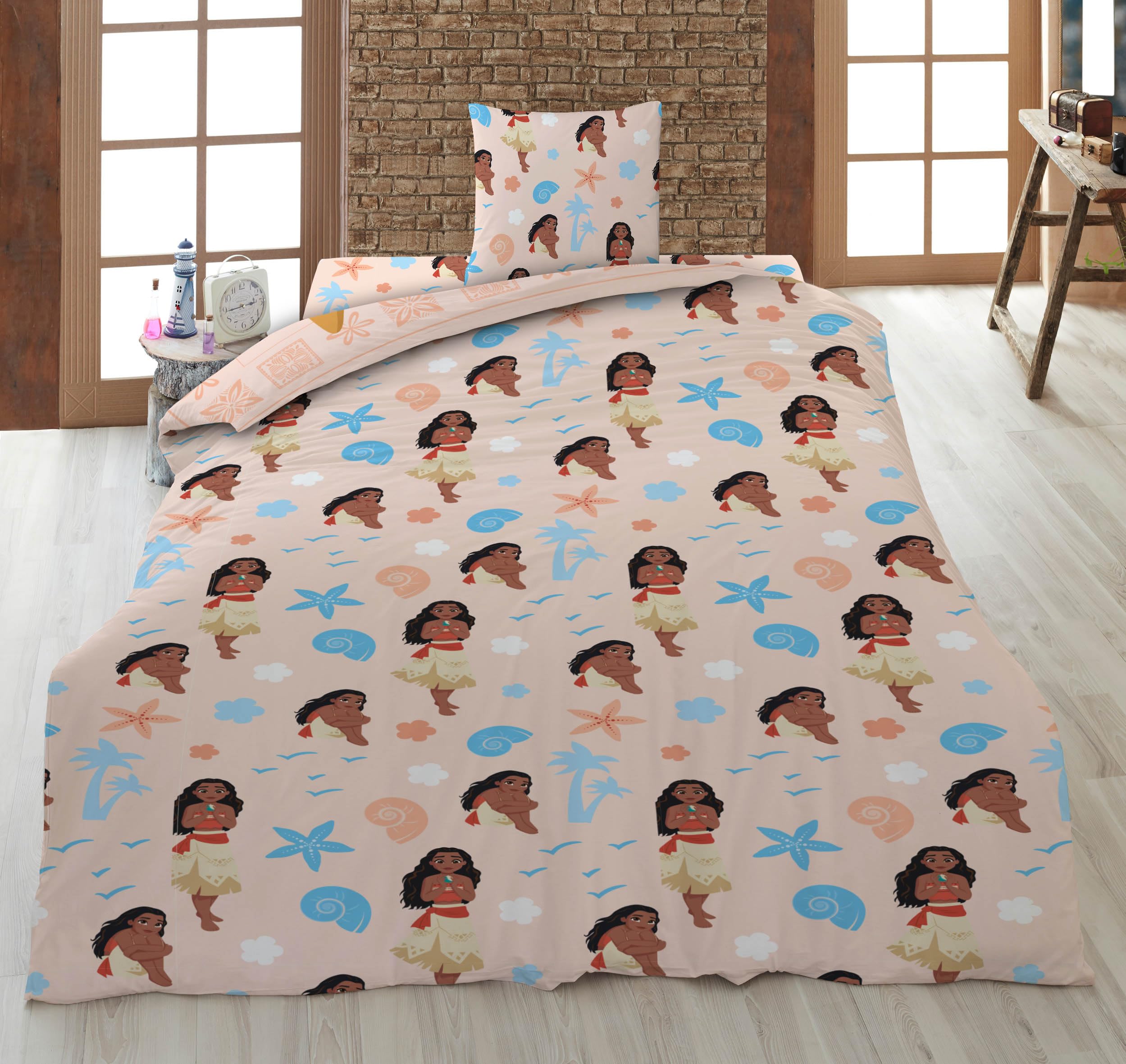 Vaiana 3 Piezas Funda Nórdica Cama 90 140x200 + Funda + Bajera 90x200 Niño