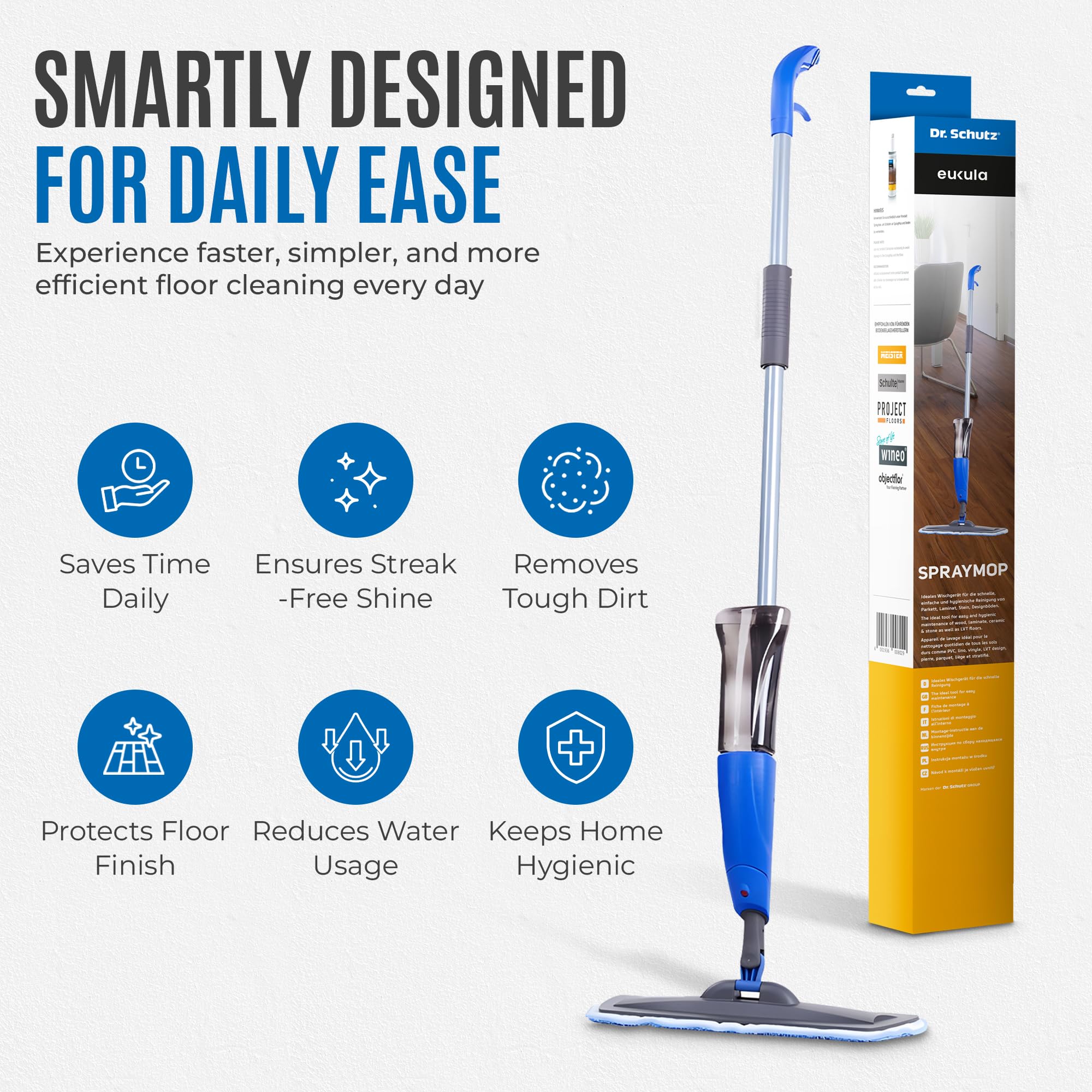 Dr. Schutz® SprayMop - Set di tergicristalli + spazzolone + flacone vuoto