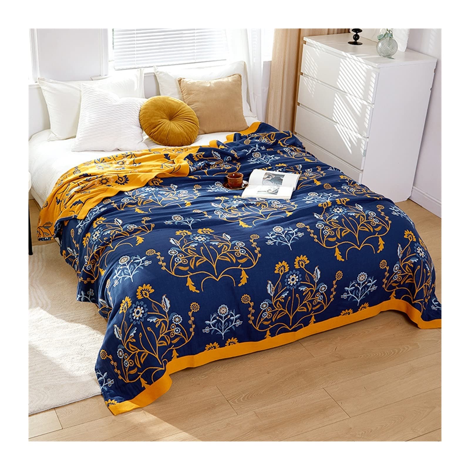 Edredón refrescante ECwtpndf de gasa algodón multicolor tamaño 200x230cm para cama
