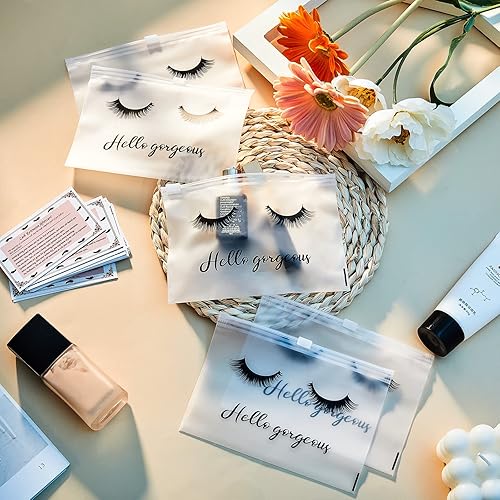 Miniatura 4 de 75 bolsas de embalaje para cuidado posterior de pestañas, bolsa vacía para maquillaje, cosméticos, bolsa impermeable para pestañas, bolsas de viaje,