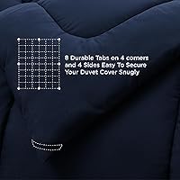 Vista 5 de Bedsure - Edredón de color liso Azul marino