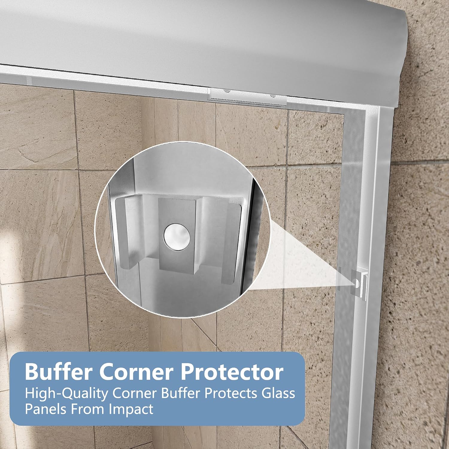Double Sliding 56-60" W×72" H Shower Door,Semi-Frameless Sliding Glass Shower Door with 1/4''(6mm) Clear SGCC Tempered Glass,for Walk-in Shower Enclosure,Brushed Silvery