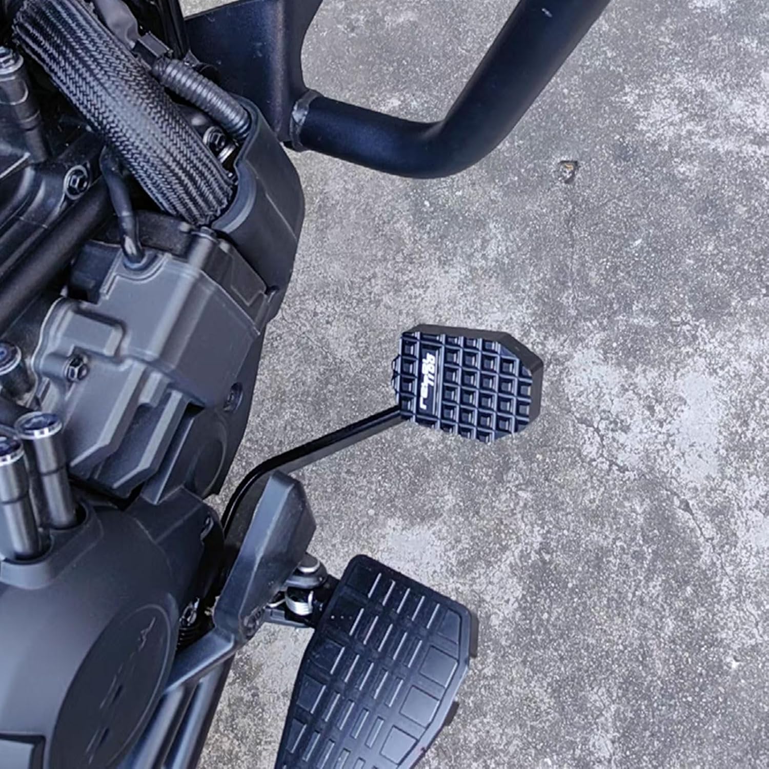 Foot Brake Pedal Lever Extension Enlarge Peg Extender Plate fit for Ho&n&da Rebel CMX 1100 CMX1100/DCT CMX1100A Accessories 2021 2022 2023 2024 2025 (Black with Logo)