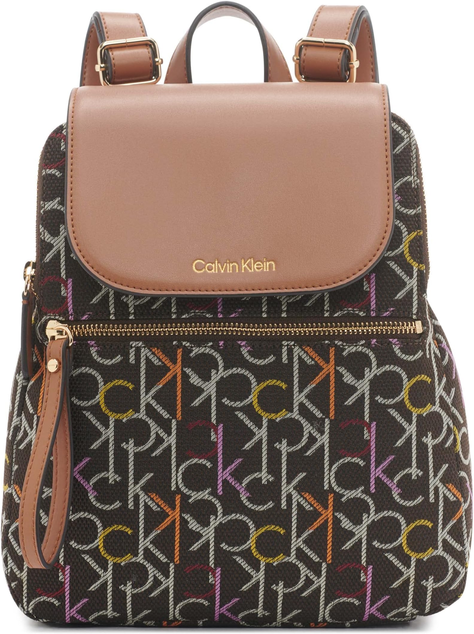 Women's Reyna Novelty Key Item Flap Backpack, Multi Logo, One Size