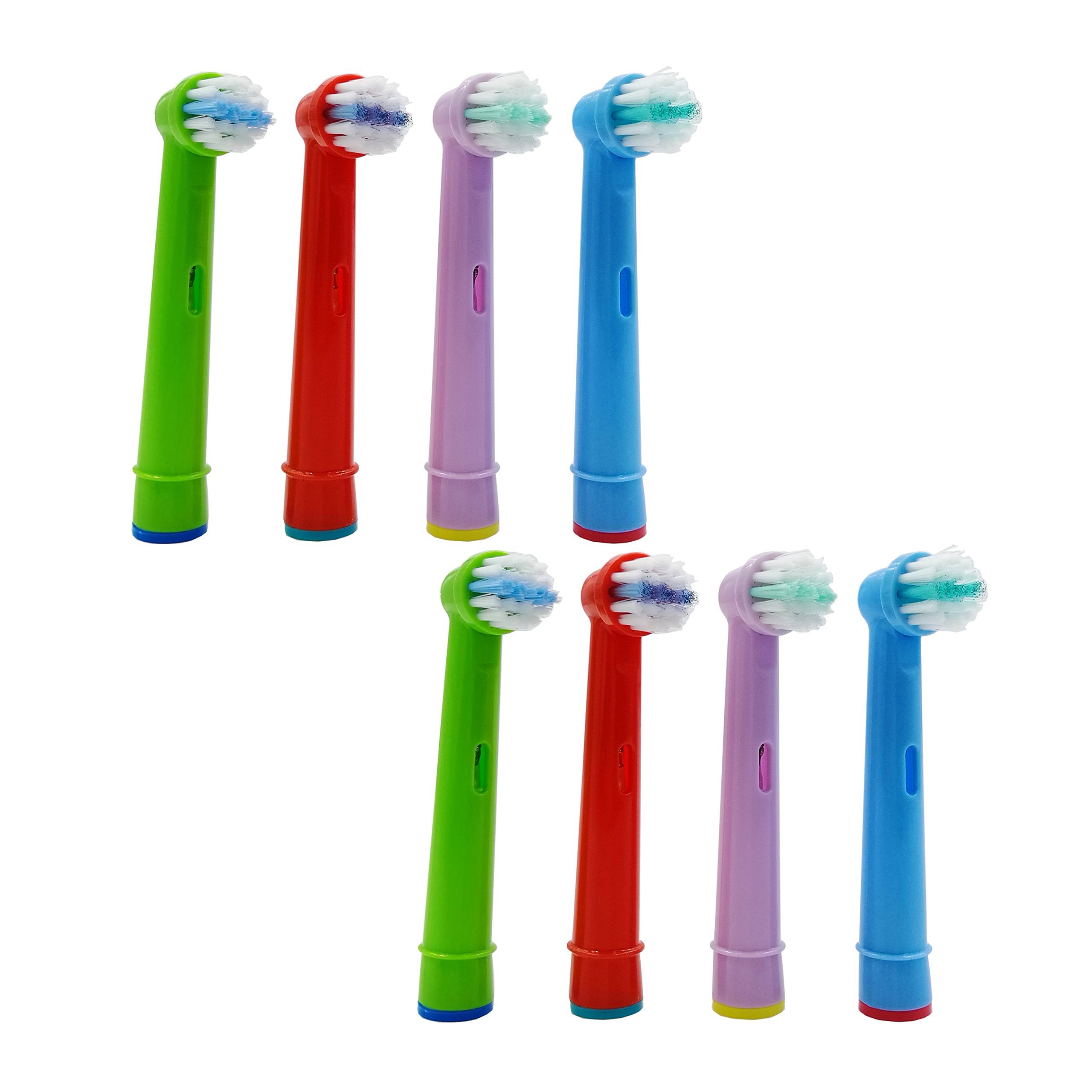 8Pcs Replacement Kids Children Tooth Brush Heads Compatible with Stages Power Kids EB-10A (EB10-4) Pro-Health Stages Electric Toothbrush Oral Care Professional Care SmartSeries/TriZone