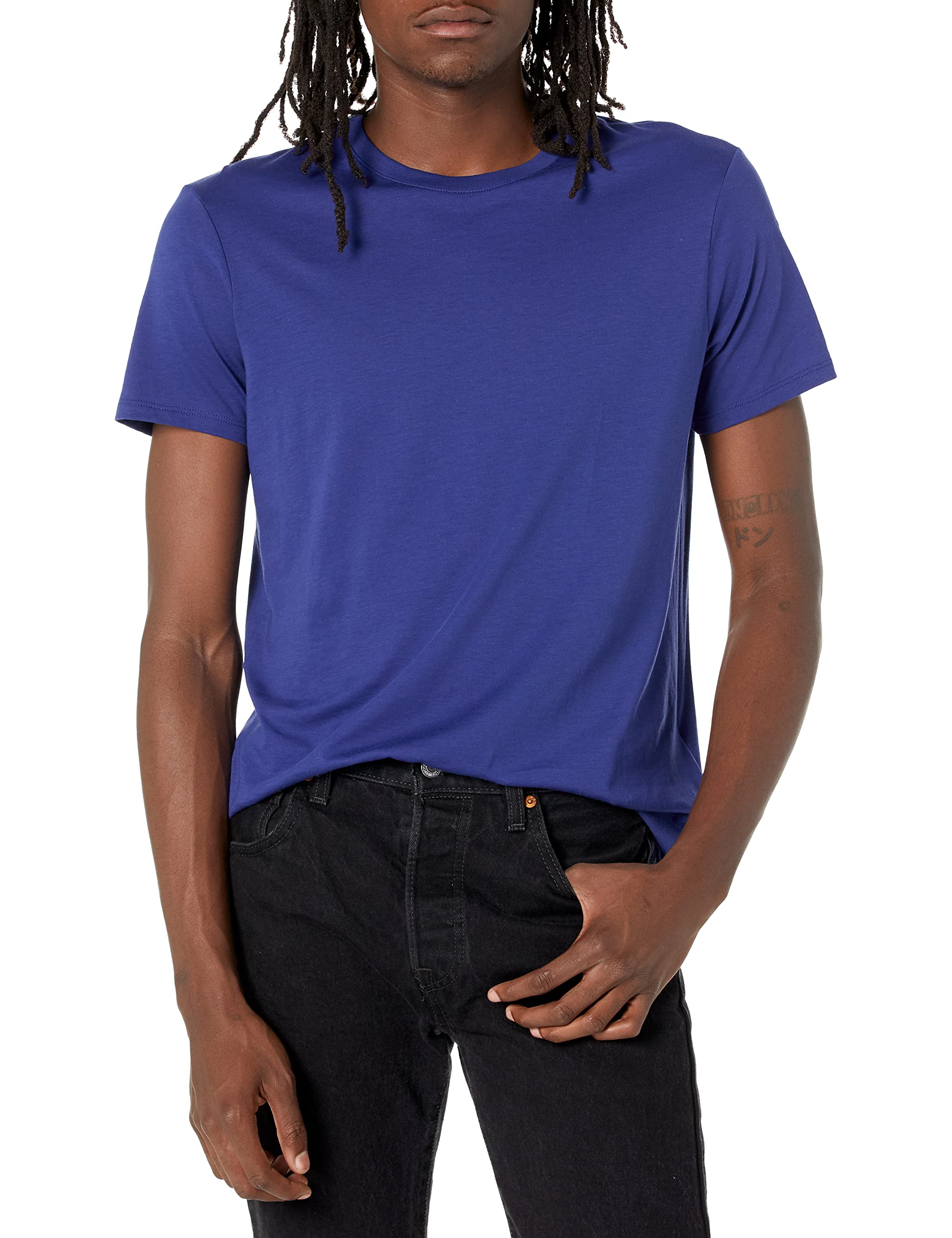 A|X ARMANI EXCHANGE Men's Solid Colored Basic Pima Crew Neck T-Shirt