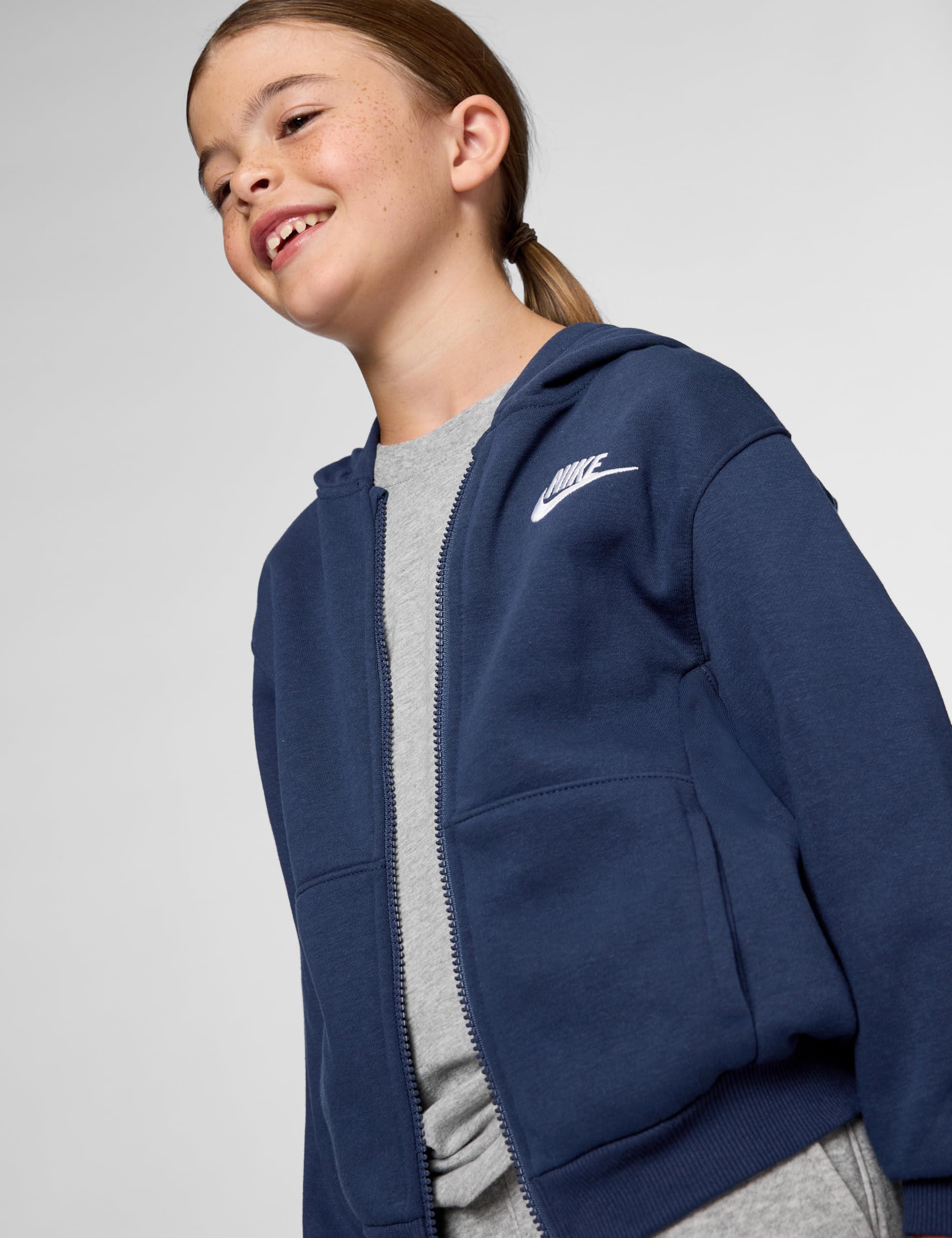 Nike Club Fleece Lbr FZ Giacca Unisex - Bambini e Ragazzi (Pacco da 1)