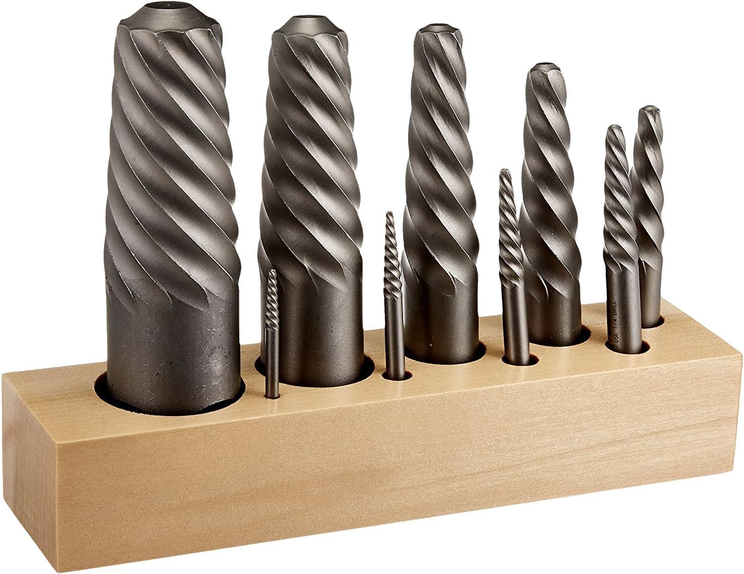 Irwin Tools 52490 Spiral Flute Screw Extractors, 9 Piece Set