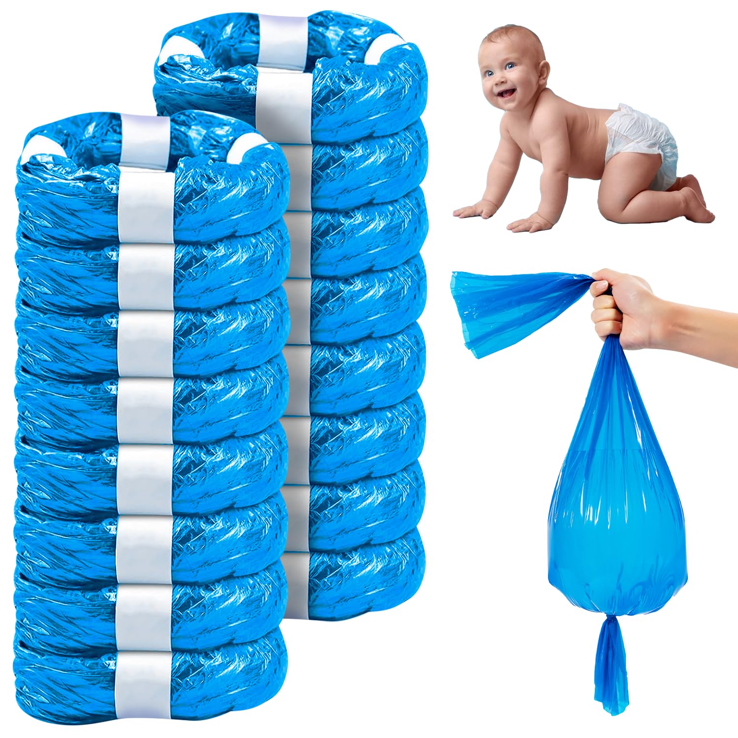 16 Ricariche Mangiapannolini Compatibili con Tommee Tippee Sangenic Tec, Simplee Sangenic, Twist & Click e LitterLocker - Ricarica Mangiapannolini Profumata X16 con Trattamento Anti-Odore