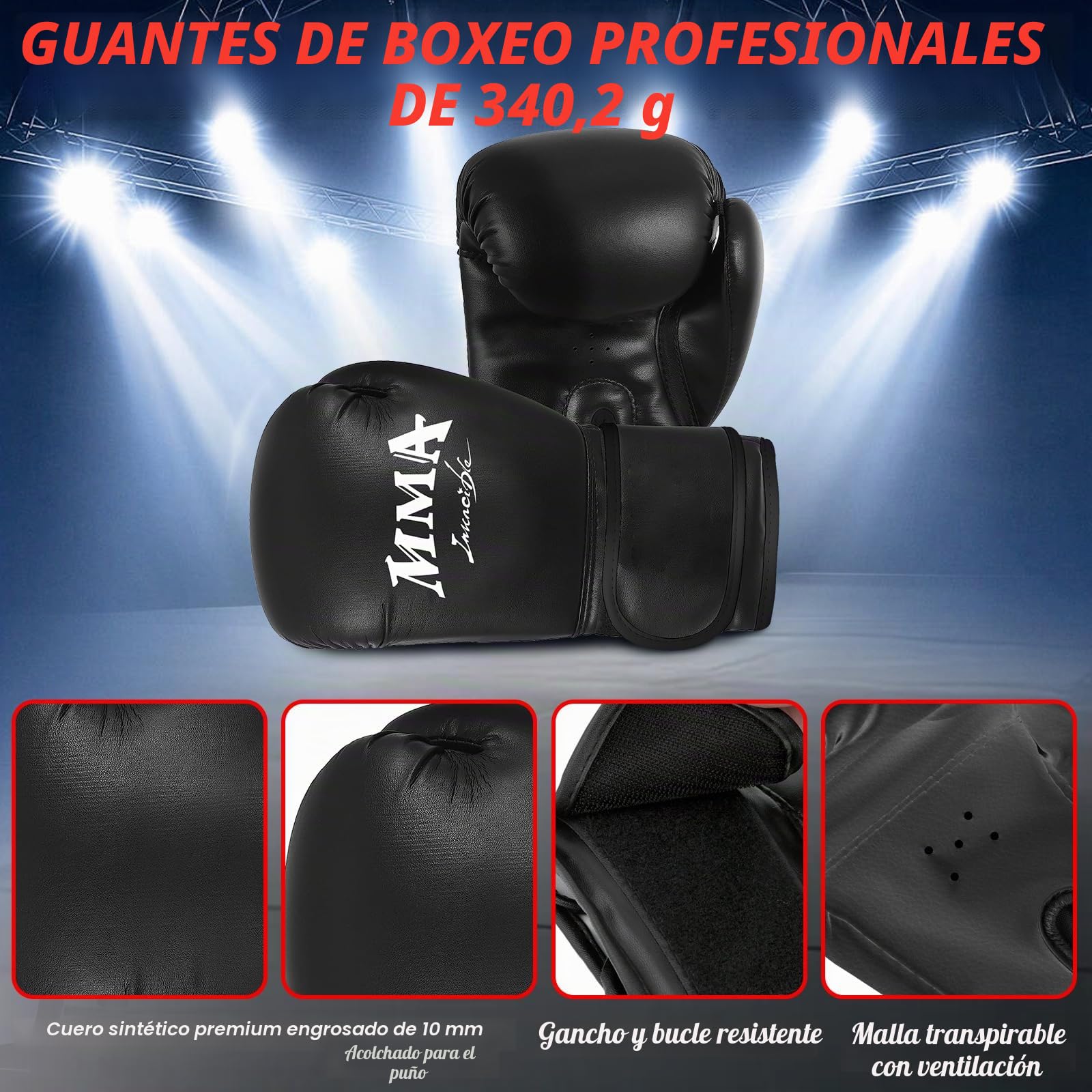 YORWHIN Saco de Boxeo 120cm con Guantes y Acolchado de Espuma 5KG para Muay Thai Kickboxing MMA Entrenamiento, con Cadena de Suspensión Saco de Boxeo Puñetazos