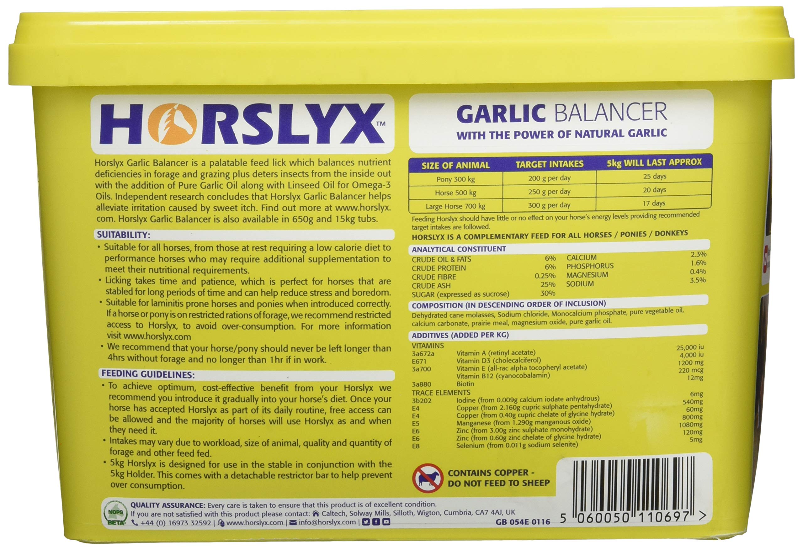 Horslyx - Suplemento para caballos, fórmula para chupar