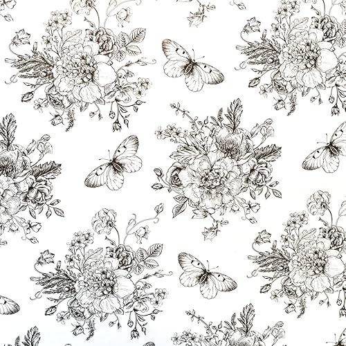 Miniatura 9 de SimpleLife4U Revestimiento de estante fácil de aplicar, papel decorativo extraíble para muebles para espacios de trabajo, mesas de sofá, mariposas